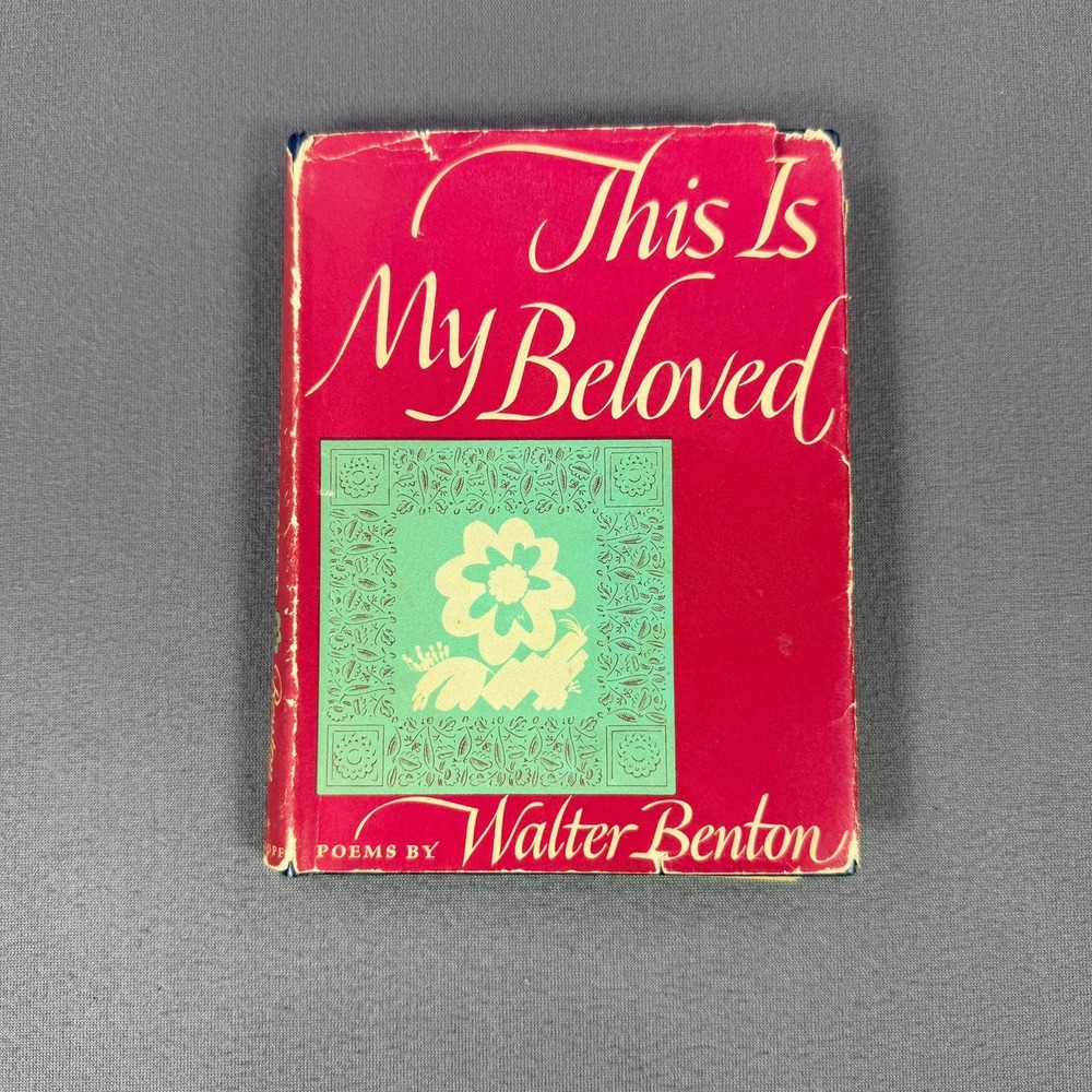 Alfred A‎ Knopf This Is My Beloved Walter Benton 1961 Red Poetry Book Gift